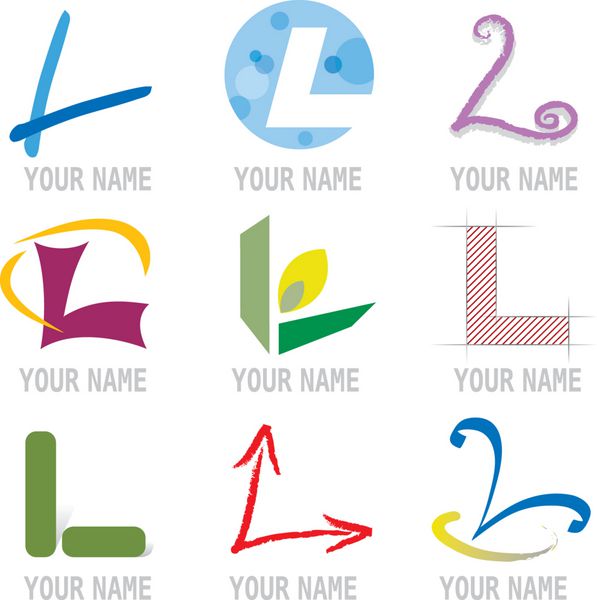 Ensemble dIcones Lettre L pour Design Logos