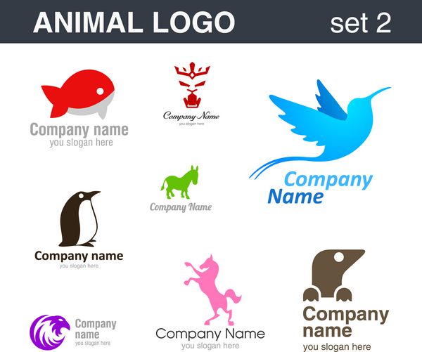 لوگوی چکیده لوگوهای حیوانات