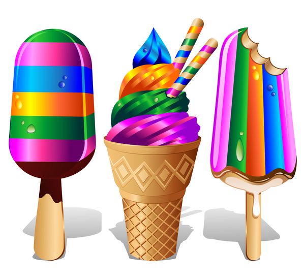 Ice Cream Ice Lolly Rainbow Colors - Gelato colori Arcobaleno