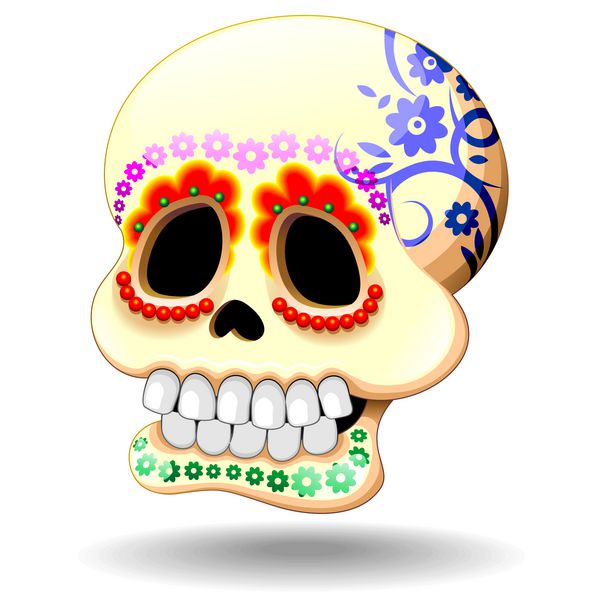 Skull Calaveras Ornamental-Teschio Decorativo Festa dei Morti