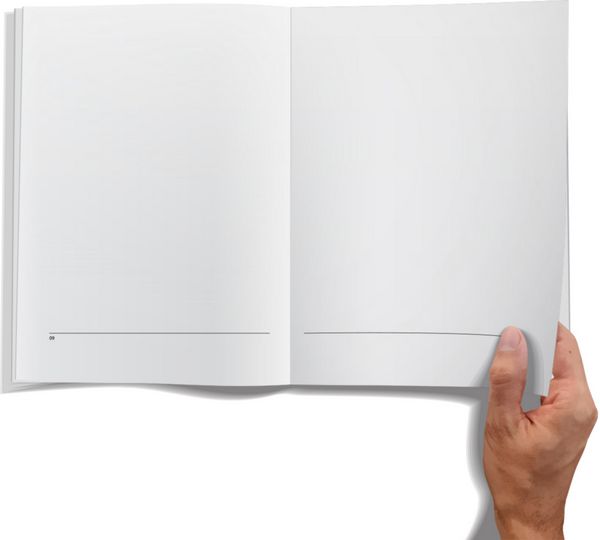 کتاب باز جدا شده در پس زمینه سفید طراحی وکتور