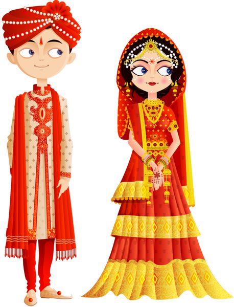 زوج عروس هندی