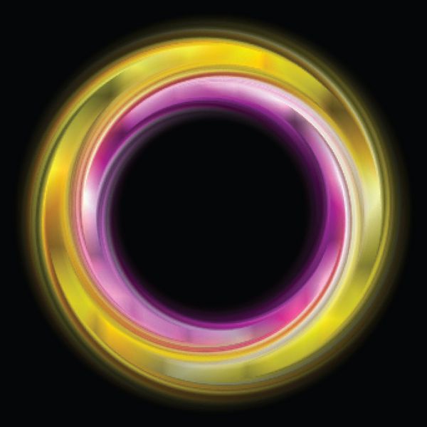 حلقه های رنگارنگ انتزاعی زیبا لوگوی وکتور