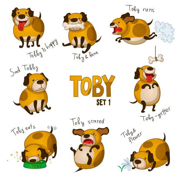 توبی سگ کارتونی زیبا مجموعه 1