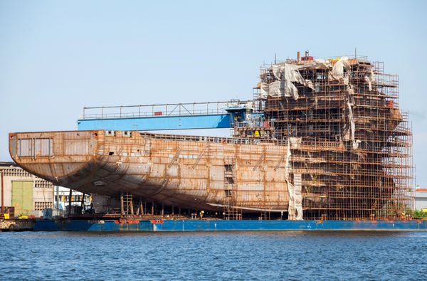ساخت یک کشتی در بندر گدانسک