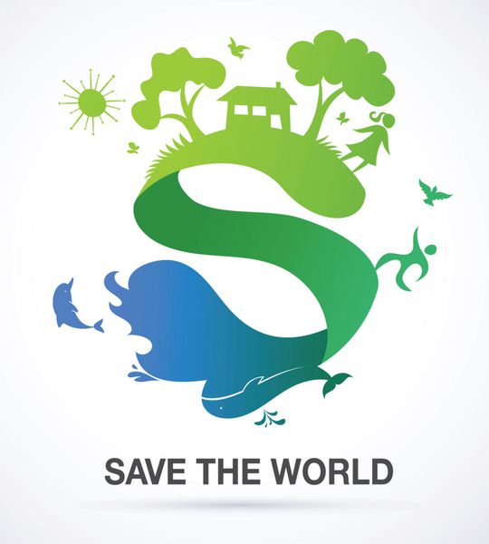 نجات جهان - پس زمینه طبیعت و محیط زیست با نماد s