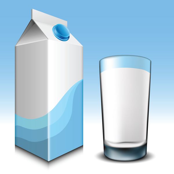 کارتن شیر با شیشه