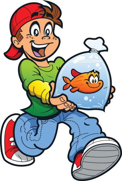 پسر با ماهی قرمز