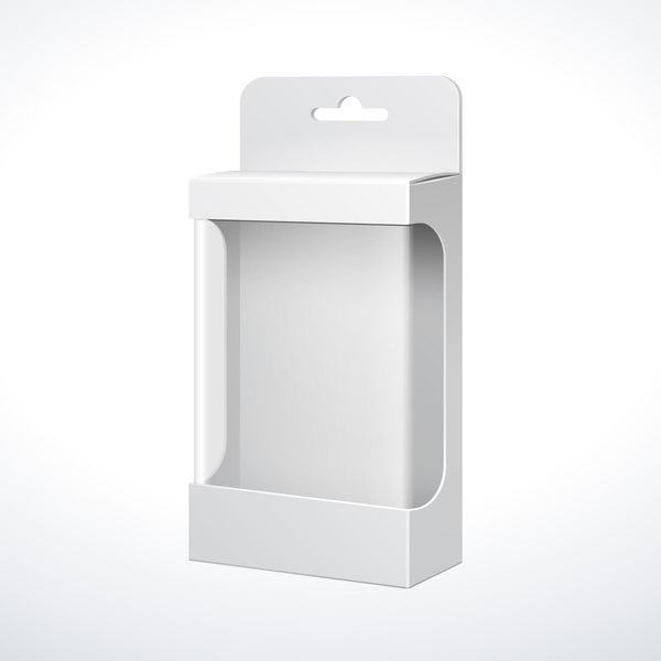 جعبه بسته بندی محصول سفید با پنجره