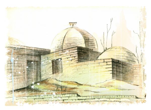 تصویر دستی از معماری اسلامی