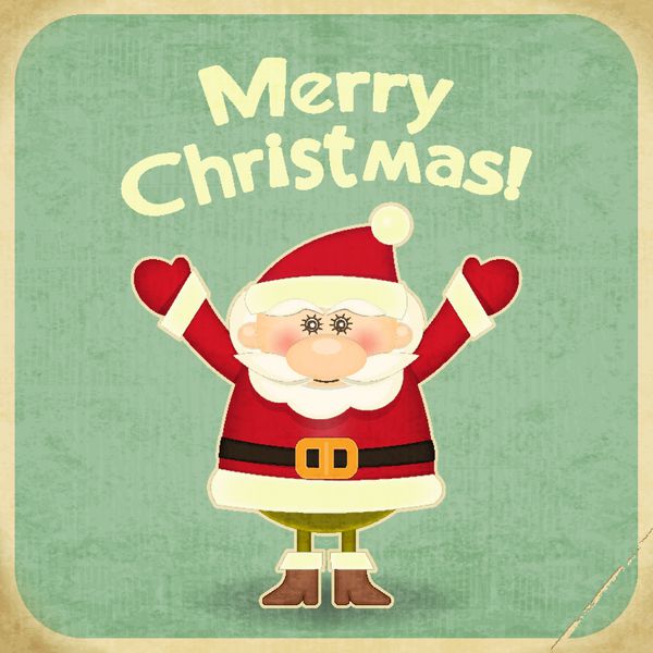 رترو کریسمس مبارک با بابا نوئل