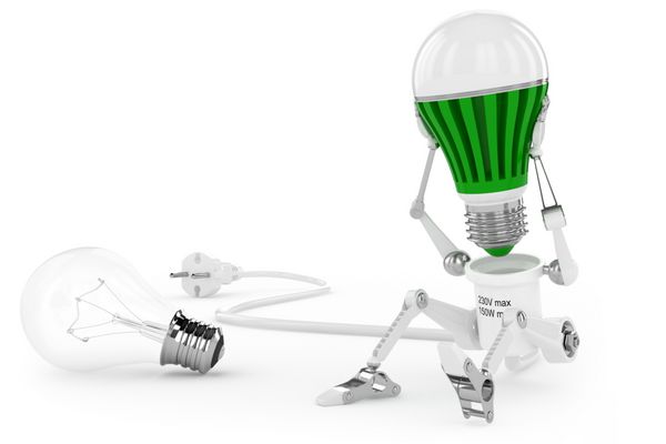 لامپ ربات پیچ و تاب لامپ LED در سر