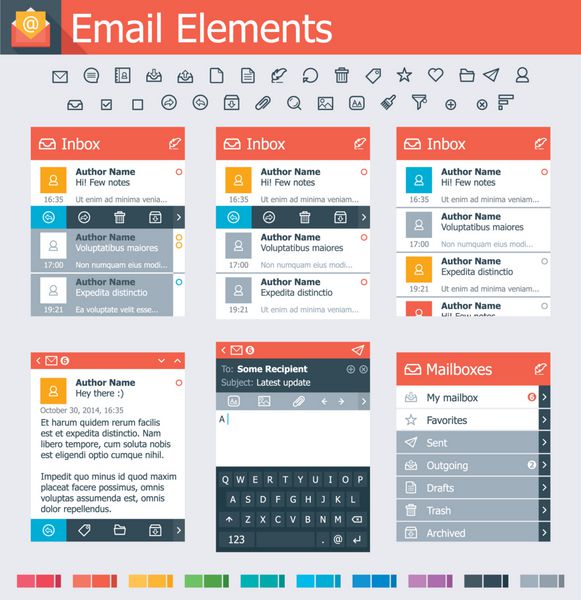 عناصر ایمیل