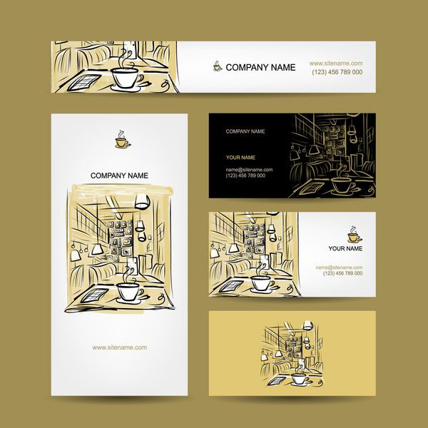 طراحی کارت ویزیت طرح قهوه خانه