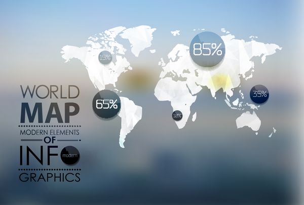 نقشه جهان و گرافیک اطلاعات