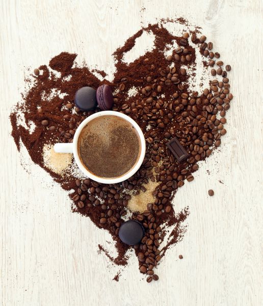 قلب قهوه