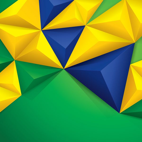 وکتور پس زمینه هندسی در مفهوم پرچم برزیل