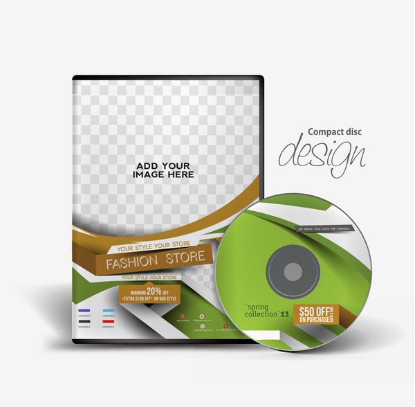 طراحی وکتور کیس دی وی دی و دیسک مد آموزش