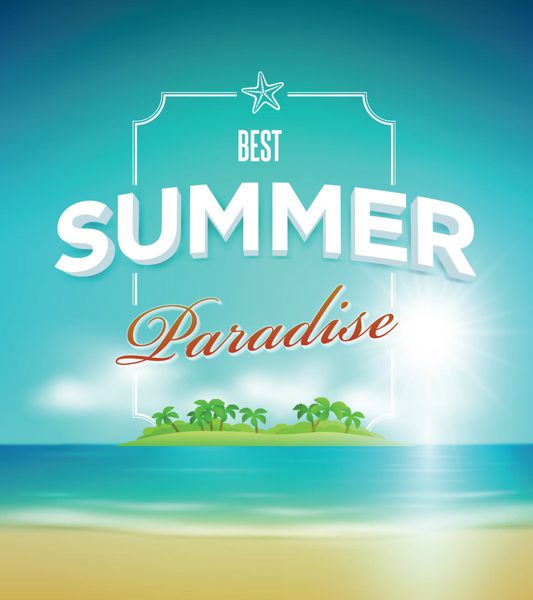 قالب طراحی پوستر بهشت تابستانی
