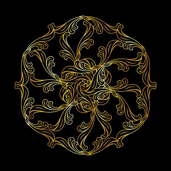 الگوی گل طلایی