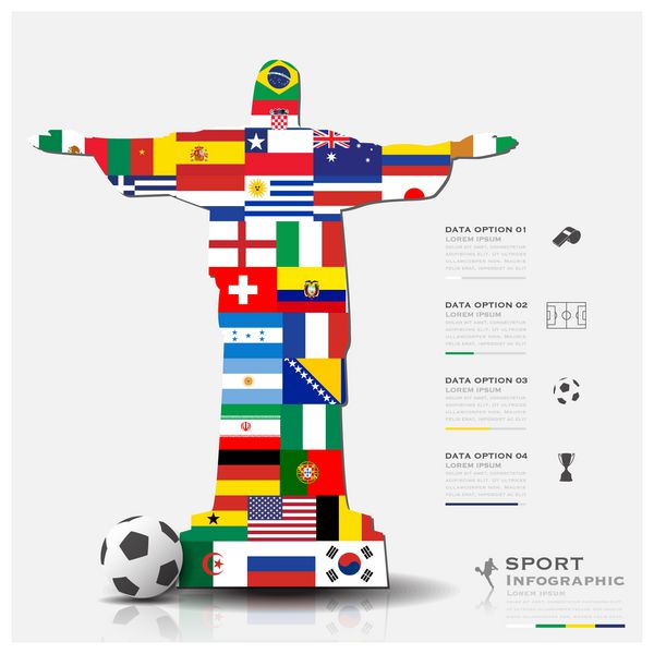 اینفوگرافی ورزشی مسابقات فوتبال جاده به برزیل 2014