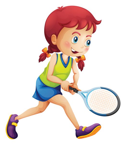 یک خانم جوان تنیس