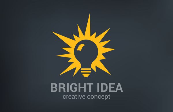 طراحی لوگو وکتور ایده جدید خلاقانه و روشن لامپ روشنایی