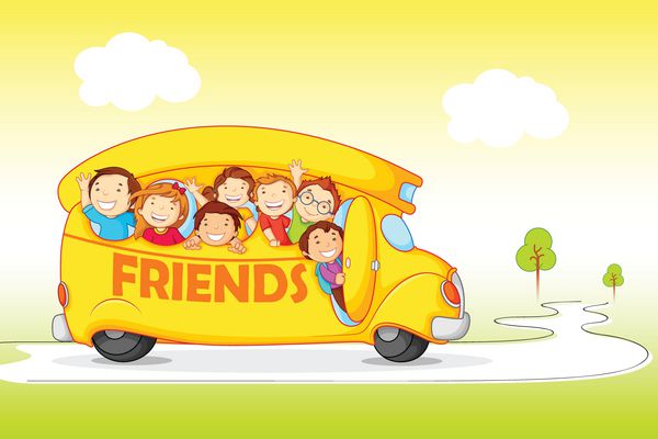 کودکان در سفر برای روز دوستی