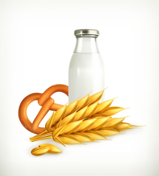 گندم شیر و نان وکتور جدا شده