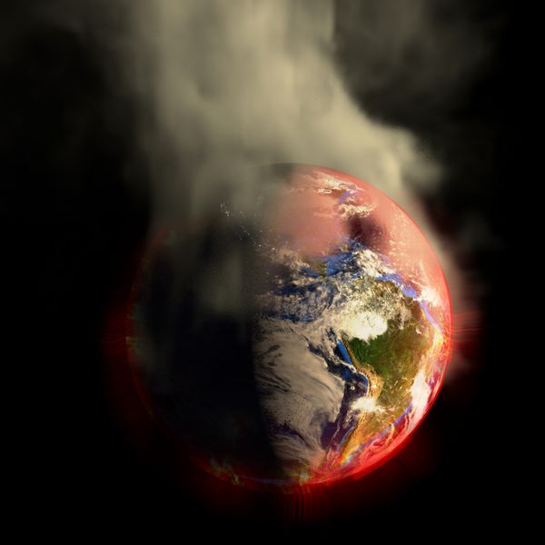 گرم شدن کره زمین؟ انرژی خورشید چند برابر شده است؟ 2012؟ جنگ هسته ای؟ انتخاب شما این مفهوم تابش زمین یک تصویر عالی از یک فاجعه انرژی در سراسر جهان است عناصر این تصویر ارائه شده توسط ناسا
