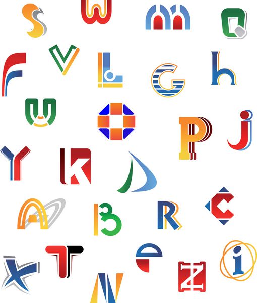 مجموعه ای از حروف الفبای کامل در طرح های مختلف مانند لوگو نسخه jpeg نیز در گالری موجود است