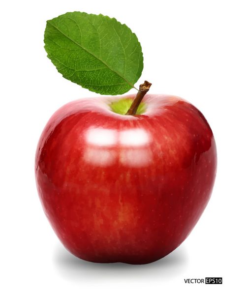 وکتور سیب قرمز جدا شده