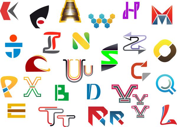 نمادها و نمادهای حروف رنگارنگ از a تا z نسخه jpeg نیز در گالری موجود است