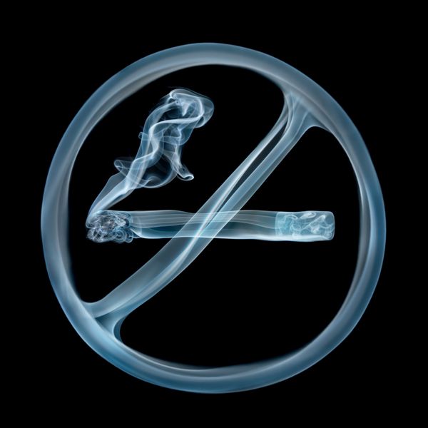 علامت سیگار ممنوع از دود ایجاد شده است