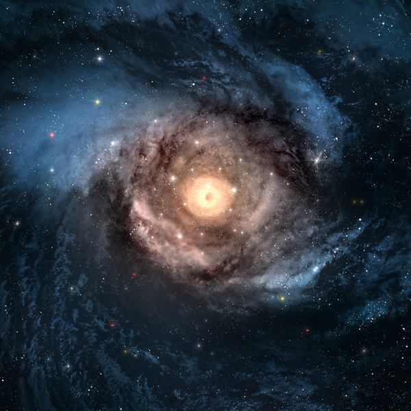 کهکشان مارپیچی فوق العاده زیبا در جایی در اعماق sp