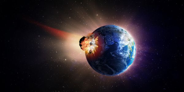 برخورد یک سیارک بسیار بزرگ به زمین