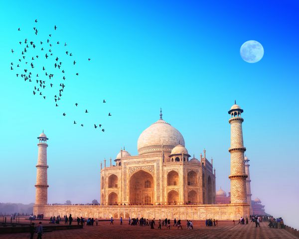 تاج محل هند آگرا 7 عجایب جهان مقصد زیبای سفر تاجمهال
