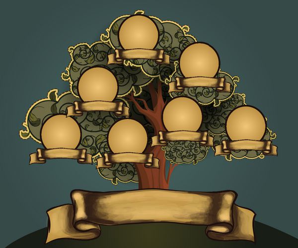 الگوی طراحی درخت خانواده به سبک قدیمی