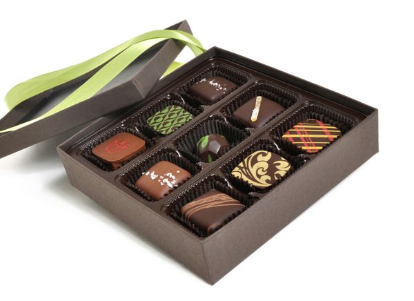 جعبه آب نبات شکلاتی