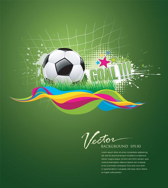 وکتور گل فوتبال در طراحی پس زمینه هنری تصویر