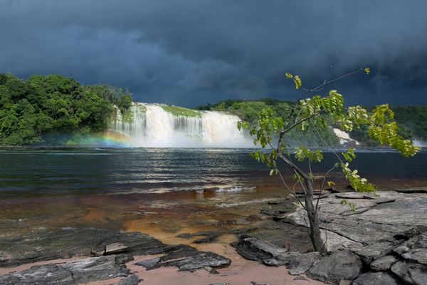 آبشار هاچا در تالاب پارک ملی کانایما قبل از طوفان - ونزوئلا