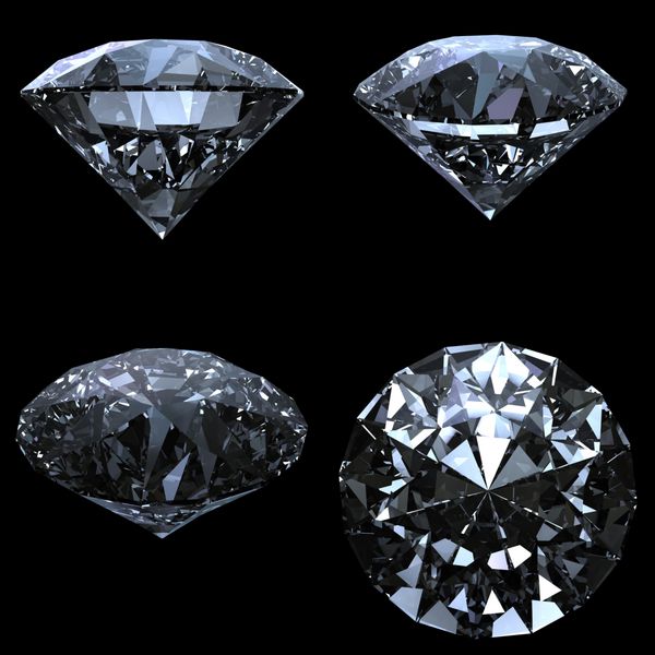 مجموعه 4 الماس با مسیر برش
