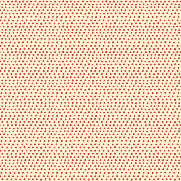 الگوی بدون درز کشیده شده با دست با نقاط قرمز وکتور