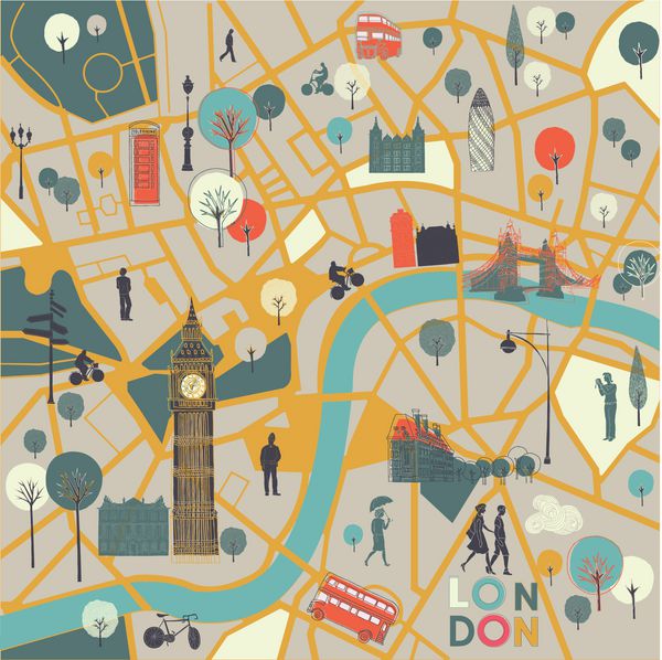 نقشه دیدنی های لندن