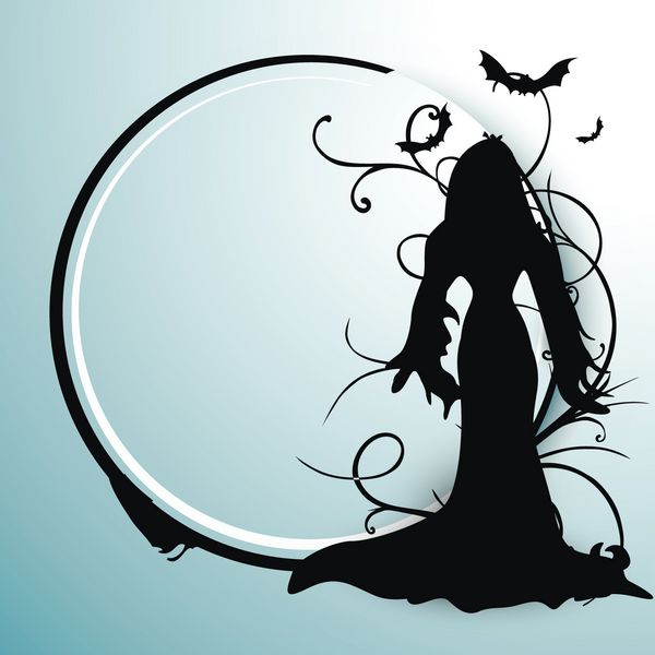 پوستر بنر یا بروشور مبارک هالووین با شبح یک جادوگر و sp برای متن شما