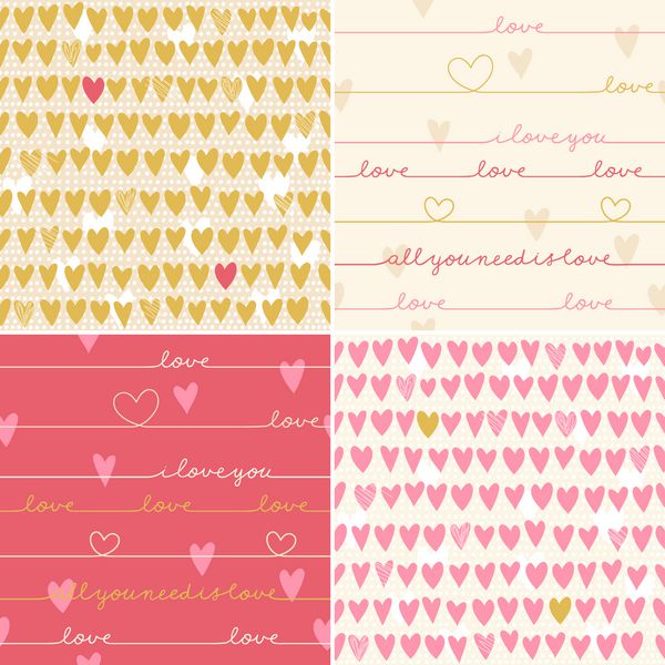 مجموعه عاشقانه از الگوهای زیبا مجموعه ای از پس زمینه با کلمات و قلب های عاشقانه یادداشت عاشقانه دعوت عروسی