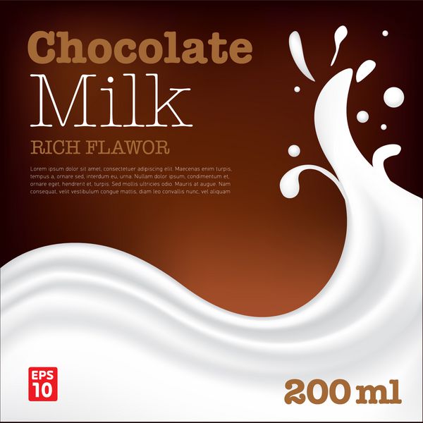 موج شیر شکلاتی با چلپ چلوپ