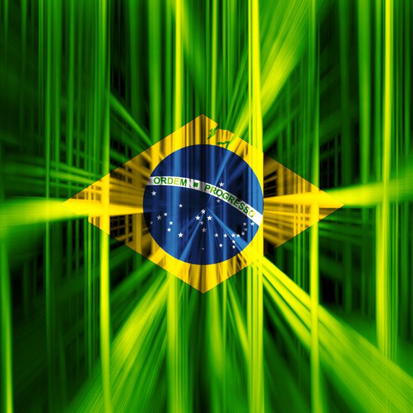 پس زمینه انتزاعی پرچم برزیل