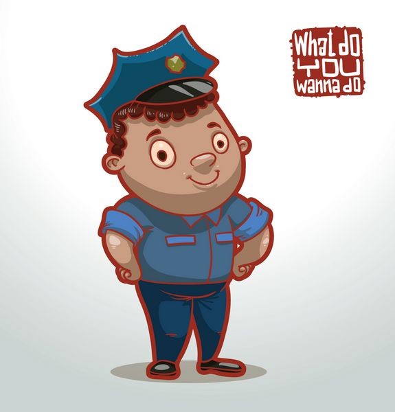 تصویری از مشاغل کودکان افسر پلیس