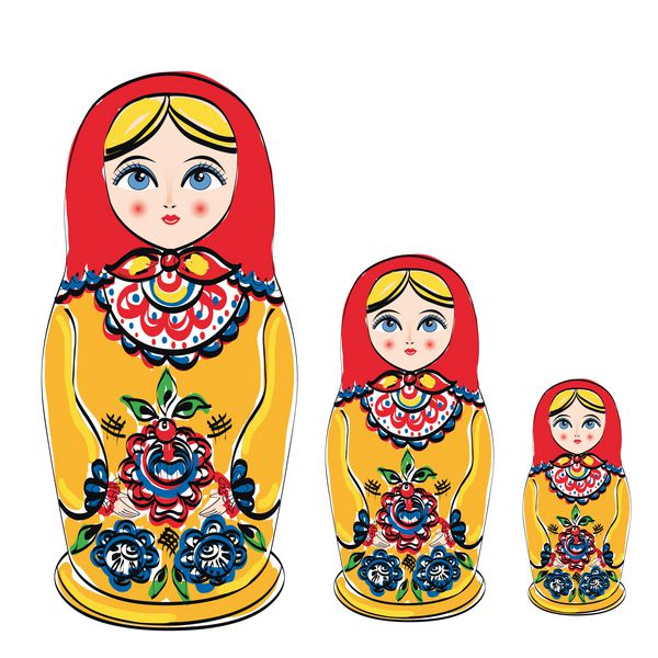 عروسک های ماتریوشکا سنتی روسی